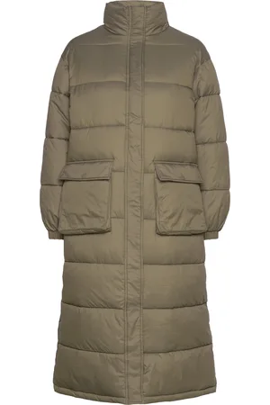 Cream Crfauna Puffer Jacket Khaki