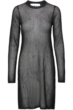 REMAIN Birger Christensen Sequin Knit Long-Sleeve Mini Dress Black