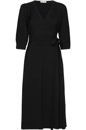Tamaris Alaca Midi Wrap Dress Black
