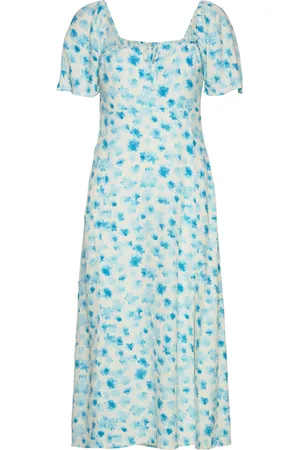 Envii Enibiza Ss Midi Dress Aop 7014 Blue