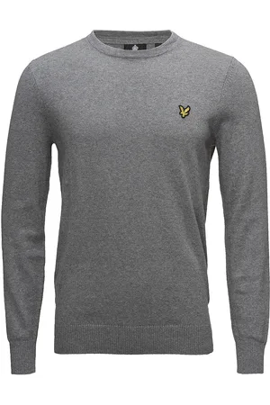 Lyle & Scott Cotton Merino Crew Jumper Grey