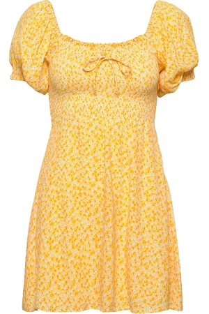 FAITHFULL THE BRAND Domenica Mini Dress Yellow