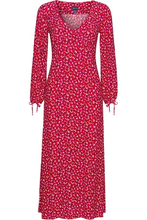 GANT D1. Desert Rose Viscose Dress Pink