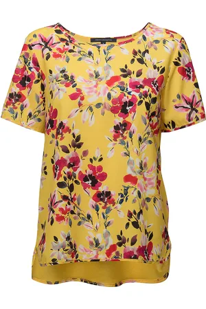 French Connection Linosa Crepe Light Ss Tee Yellow