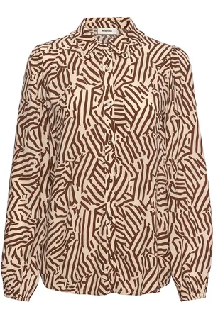 Modstrom Nation Print Shirt Brown