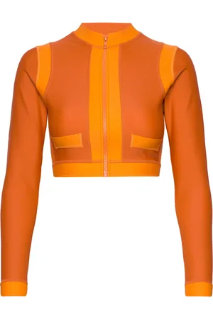 Rip Curl Mirage Coco Ls Crop Top Zipped Orange
