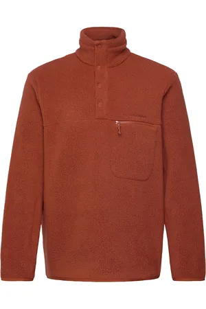 Peak Performance M Fleece Snap T-Neck Brown