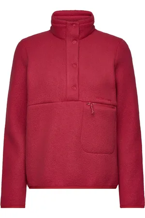 Peak Performance W Fleece Snap T-Neck Red