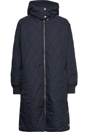 INWEAR Ektraiw Hood Coat Navy