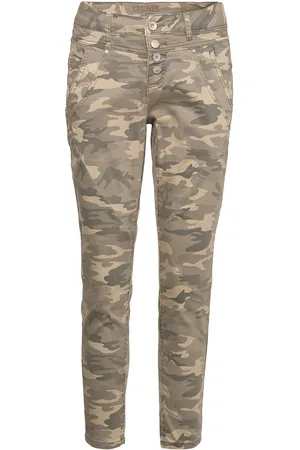 Cream Penoracr Twill 7/8 Pant Patterned
