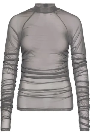 HAN Kjøbenhavn Printed Mesh Plated Long Sleeve Grey