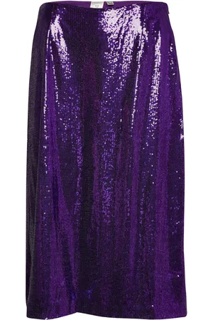 Y.A.S Spin Pastella Hw Midi Skirt - Show Purple