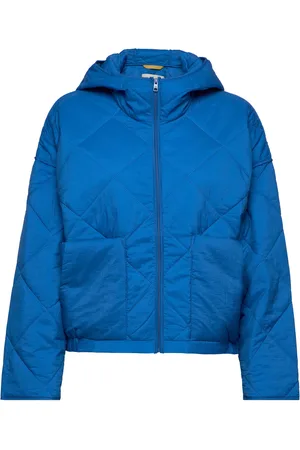 ESPRIT Wide Fit Quilted Jacket Blue