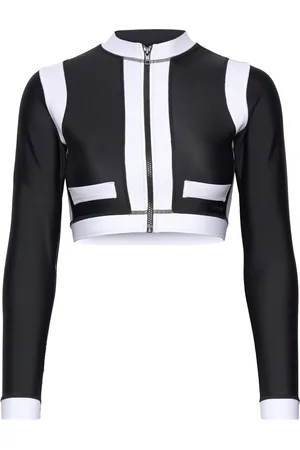 Rip Curl Mirage Coco Ls Crop Top Zipped Black
