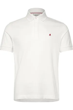 Replay Polo Regular_Slim Red Logo White