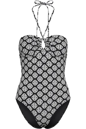 GANT Monogram Print Swimsuit Black