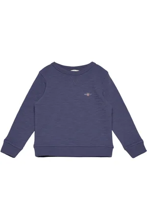 GANT Shield Cotton Slub C-Neck Navy