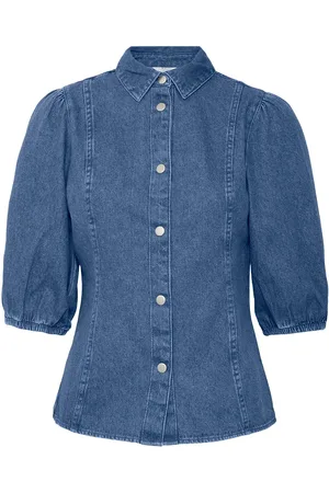B YOUNG Bykapuca Puff Shirt - Blue