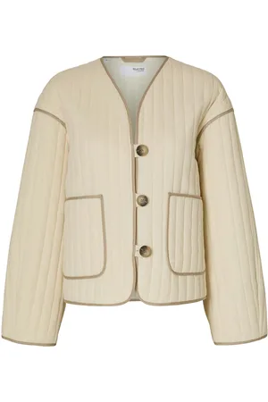 SELECTED Slflinn Quilted Jacket Cream