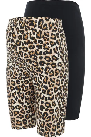 Mama;licious Mlsannie Jersey Biker Shorts 2-P Brown