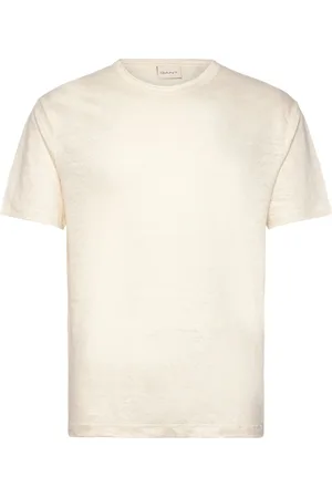 GANT Linen Ss T-Shirt Cream
