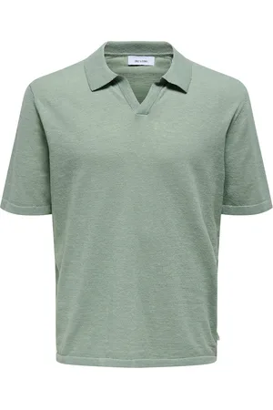 Only & Sons Onsgeorge Reg 12 Linen Ss Polo Knit Green