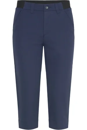 Backtee Ladies Light Weight Capri Blue