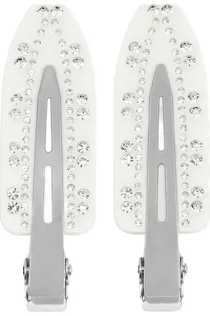 Sui Ava Crystal Clips // 2 Pcs White