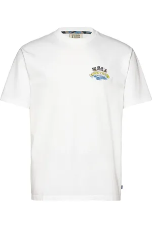 Scotch&Soda Front And Back Artwork Relaxed Fit T-Shirt White
