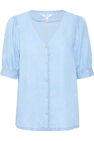 B YOUNG Bykosmo V Shirt - Blue