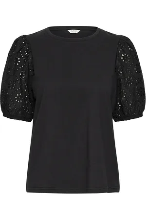 B YOUNG Bysummer Puff Sleeve Tee - Black