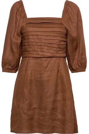 FAITHFULL THE BRAND Venezia Mini Dress Brown
