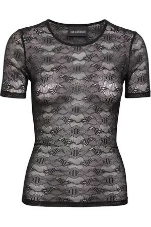 HAN Kjøbenhavn Lace Monogram Short Sleeve Black