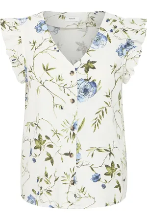B YOUNG Byfalakka Ruffle Shirt - Cream