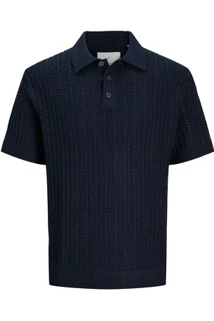 JACK & JONES Jprccjoel Knit Polo Ss Sn Jack & J S Black