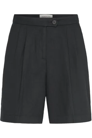 GANT Tailored Linen Shorts Black
