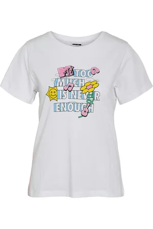 Noisy May Nmnate S/S Mtv T-Shirt Jrs Fwd White