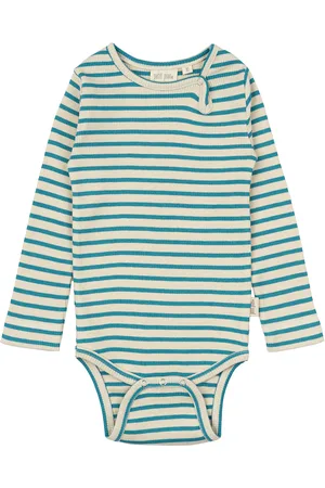 Petit Piao Body L/S Modal Striped Green