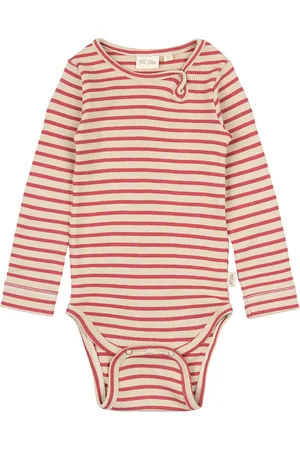 Petit Piao Body L/S Modal Striped Red