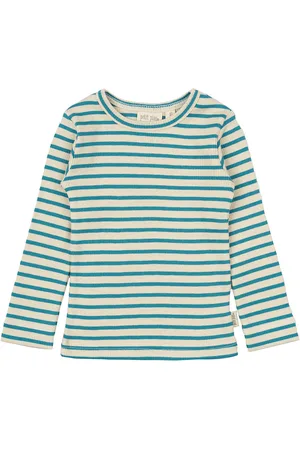 Petit Piao T-Shirt L/S Modal Striped Green