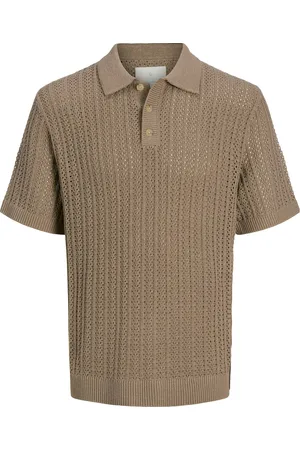 JACK & JONES Jprccjoel Knit Polo Ss Sn Jack & J S Brown