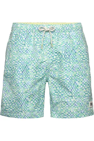 Scotch&Soda Mini-Printed Mid-Length Swimshort Blue