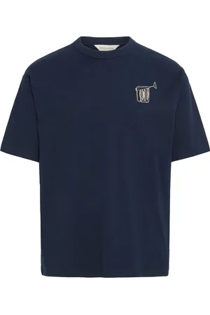 Casual Friday Cfarcher Tee With Back Print Blue