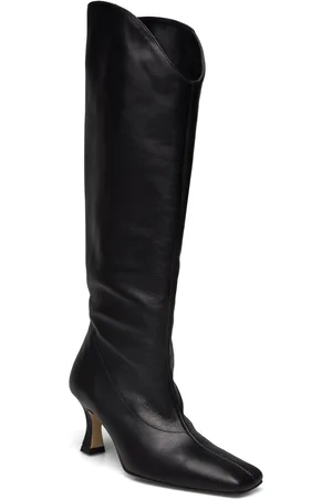 ALOHAS Billy Black Leather Boots Black