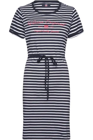 Vinson Vin T-Shirt Dress Maika Stripe Navy