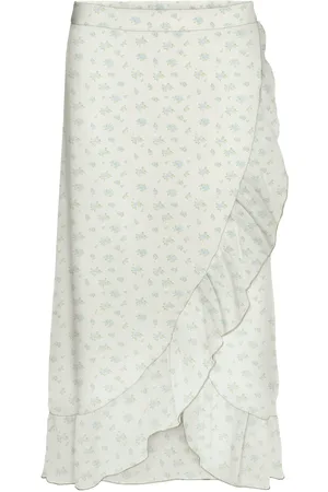 VERO MODA Vmsmilla H/W Wrap Skirt Wvn Ga White