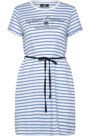 Vinson Vin T-Shirt Dress Maika Stripe Blue