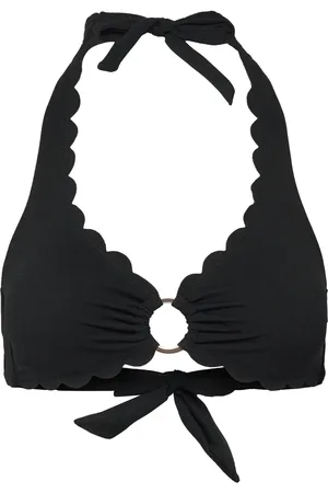 Hunkemöller Scallop Halter Croptop Black