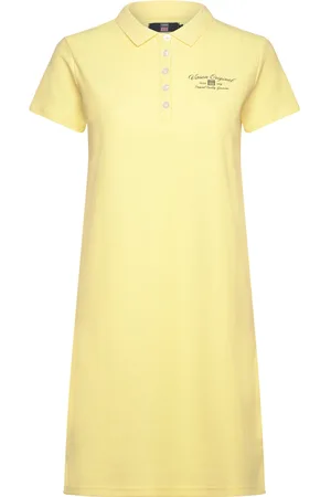 Vinson Kate Reg Kn Cot Vin W Dress Yellow