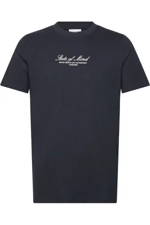 Lindbergh Embroidery O-Neck Tee S/S Navy